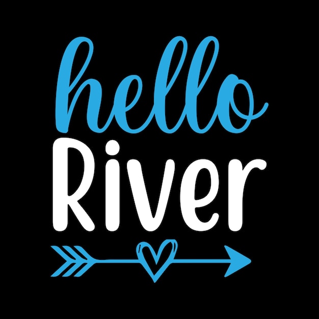 Rivier belettering premium vector ontwerp