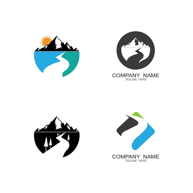 Rivier Logo Template vectorillustratie