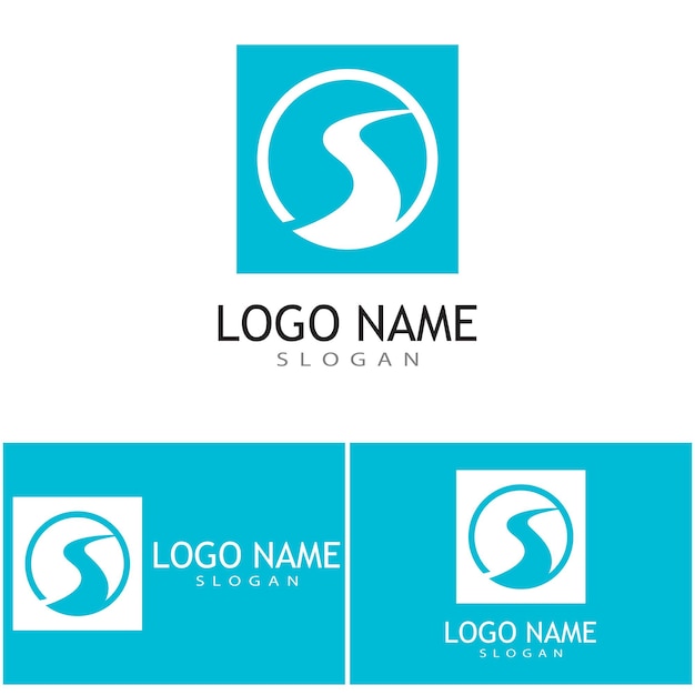Rivier vector pictogram illustratie logo ontwerp