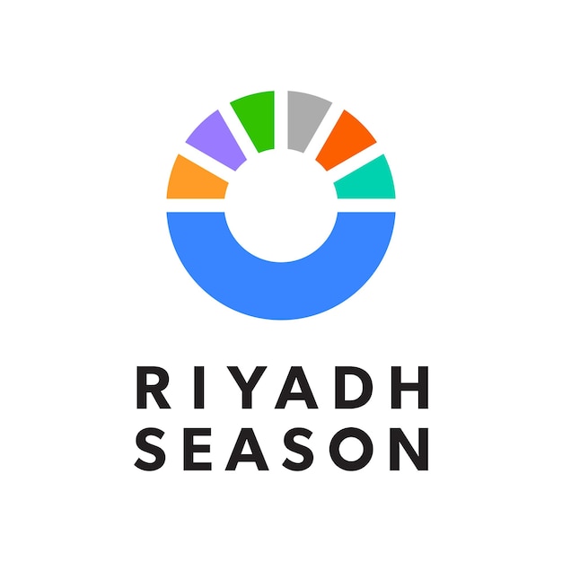 Красочный логотип сезона Эр-Рияда Саудовская Аравия