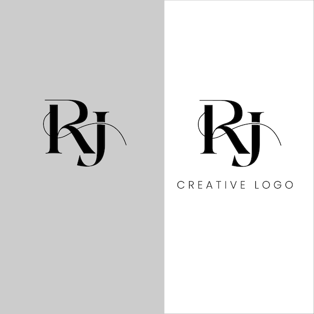 RJ beginletter logo ontwerp