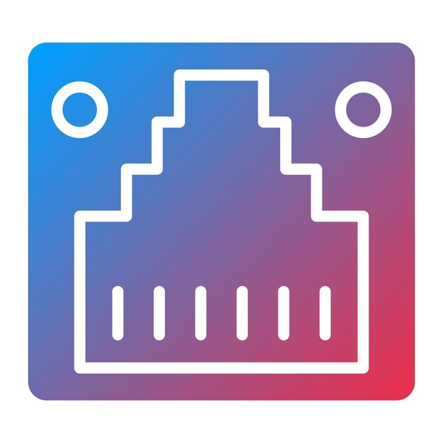 Vector rj45 icon style