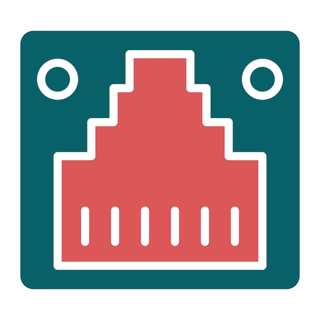 Vector rj45 icon style