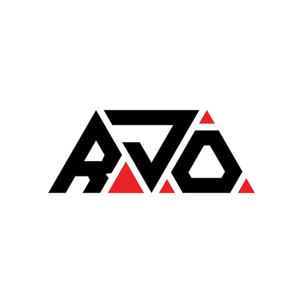 rjo triangle letter logo design with triangle shape rjo triangle logo design monogram rjo triangle vector logo template with red color rjo triangular logo simple elegant and luxurious logo rjo