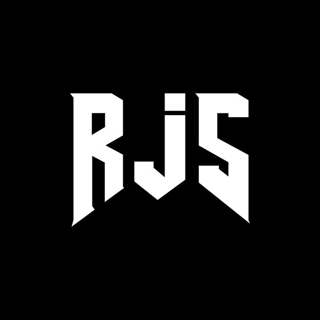 RJS letter logo design for technology company RJS logo design black and white color combination RJS logo RJS vector RJS design RJS icon RJS alphabet RJS typography logo design