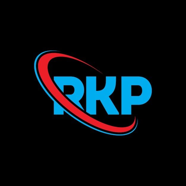 Logo rkp lettera rkp lettera logo design iniziali rkp logo collegato con cerchio e maiuscolo monogramma logo rkp tipografia per il business tecnologico e marchio immobiliare