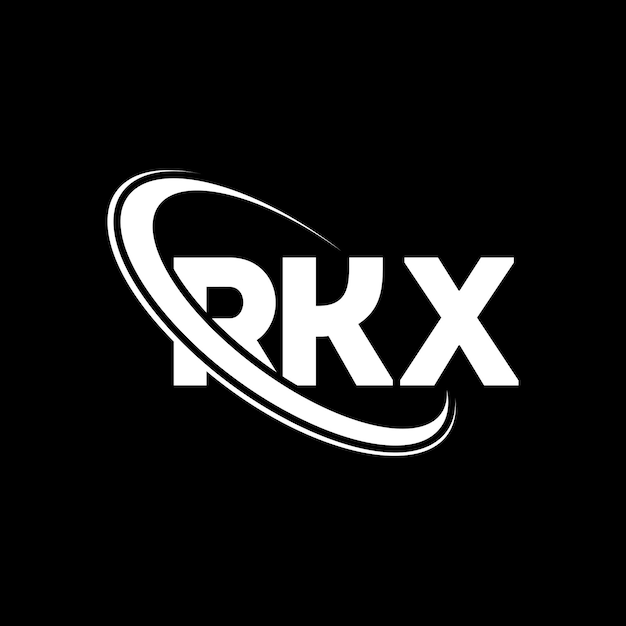 Vector rkx logo rkx letter rkx letter logo design initials rkx logo linked with circle and uppercase monogram logo rkx typography for technology business and real estate brand