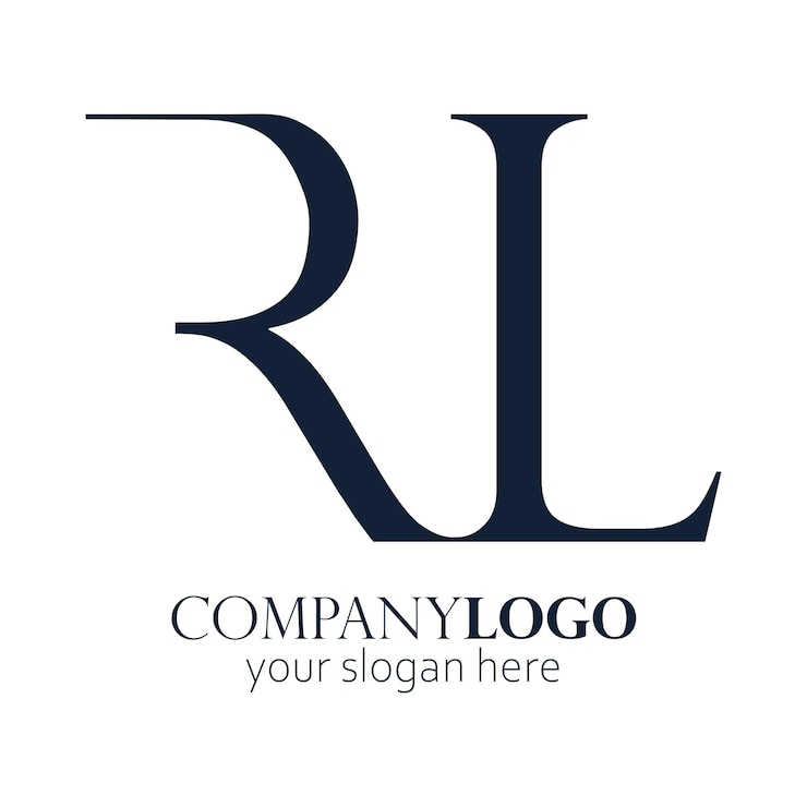 Vector rl monogram logo elegant