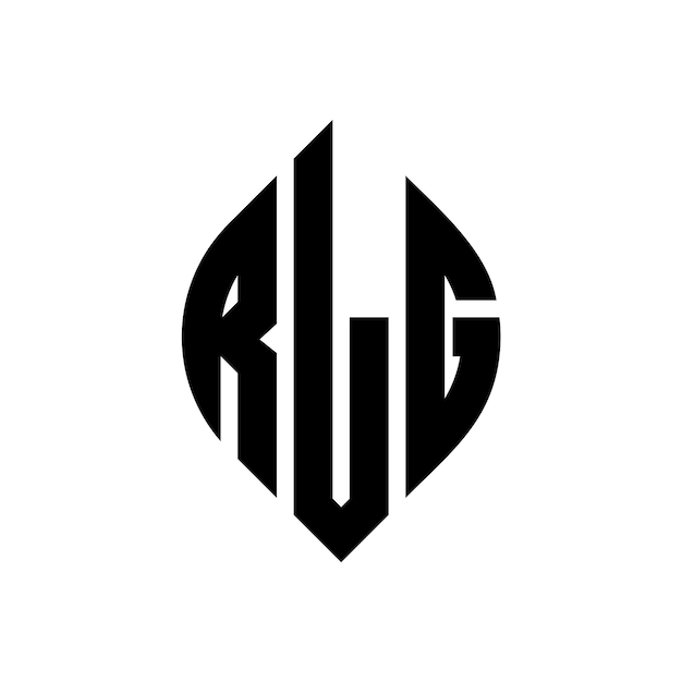 Rlg cerchio lettera logo design con forma di cerchio e ellisse rlg ellisse lettere con stile tipografico le tre iniziali formano un logo cerchio rlg cerchio emblema abstract monogramma lettera mark vettore