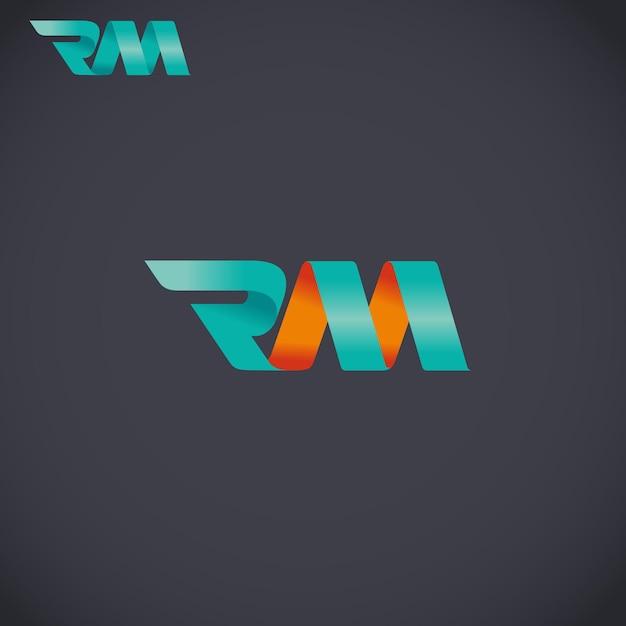 Rm modern creatief typo-logo