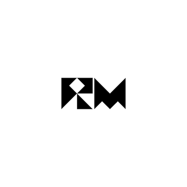 RM monogram logo design letter text name symbol monochrome logotype alphabet character simple logo