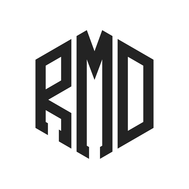 ロゴ デザイン: RMD モノグラム ロゴは六角形の形を用いた