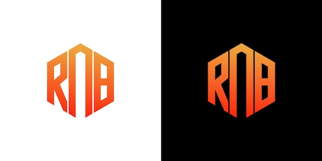 RN brief Logo ontwerp veelhoek Monogram Vector pictogrammalplaatje