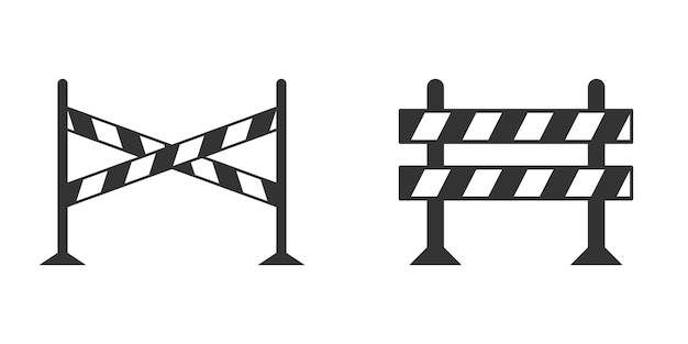 Road barrier icon Vector illustration