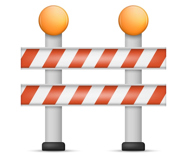 Road barriers to restrict traffic transport Vector illustration Eps 10