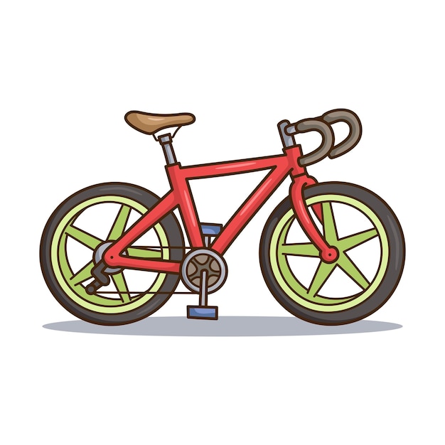 Vector road bike cartoon illustration