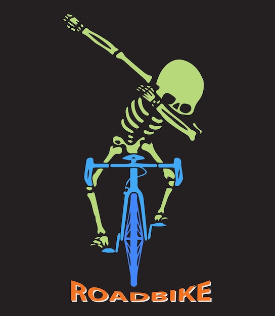 Road bike illustration template