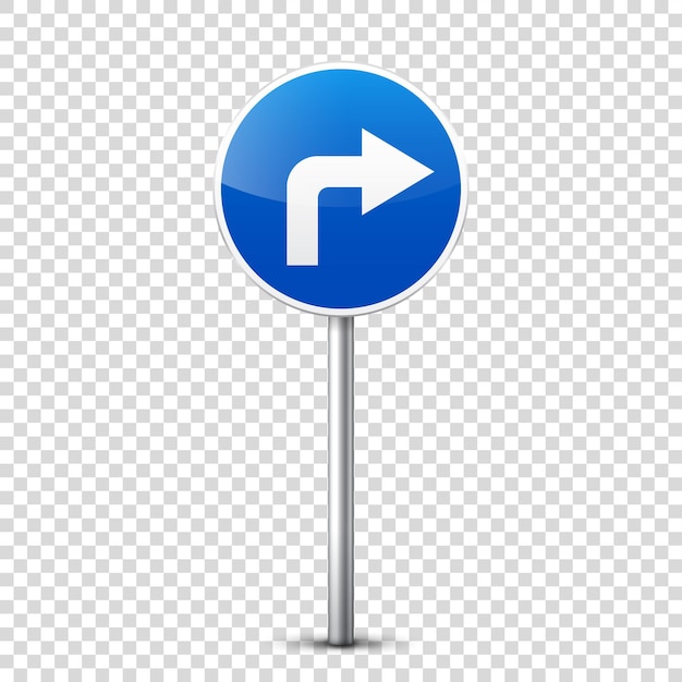 road blue sign isolated on transparent background road traffic control lane usage s top and yield