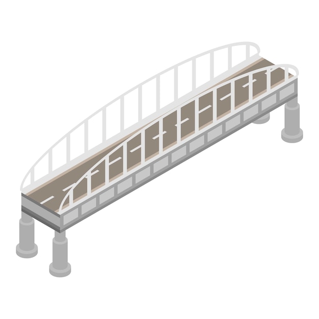 Иконка автомобильного моста Изометрическая иконка вектора автомобильного моста для веб-дизайна изолирована на белом фоне