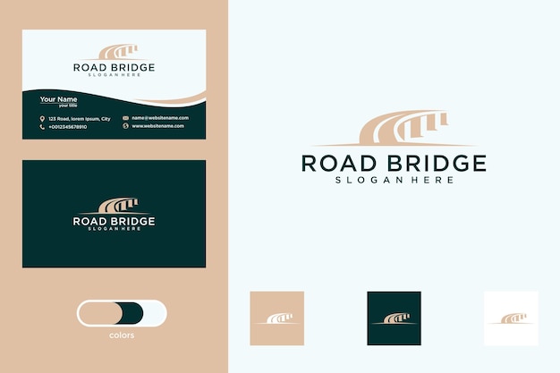 Road bridge logo design and business card