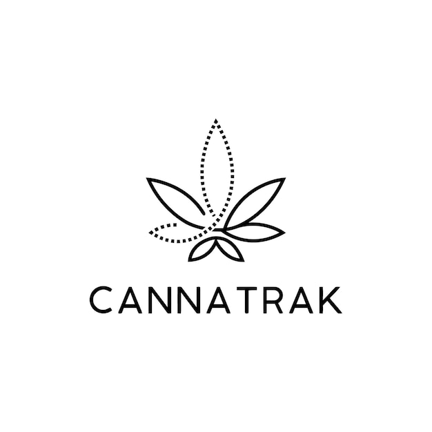 Vector road cannabis logo