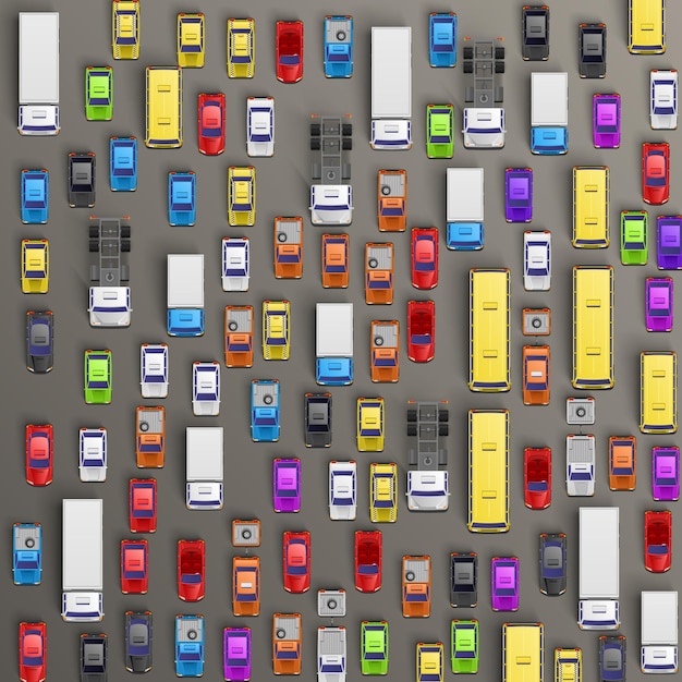 Vector road cars transport, traffic jam background. vector illustration