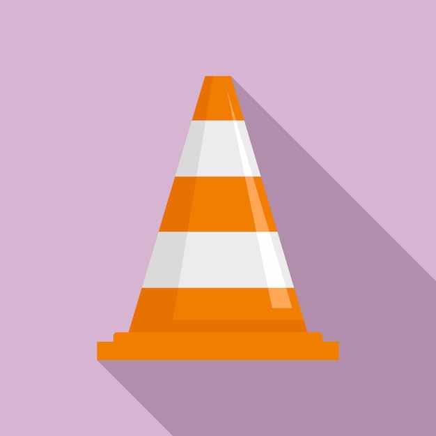 Vector road cone icon flat illustration of road cone vector icon for web design