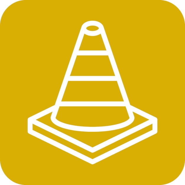 Vector road cone icon style