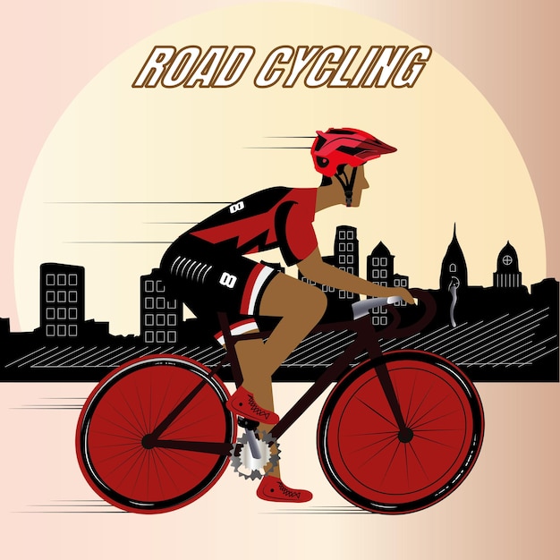 Road cycling illustration