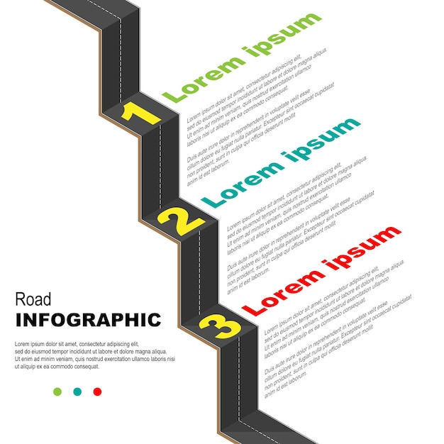 Vector road infographic background