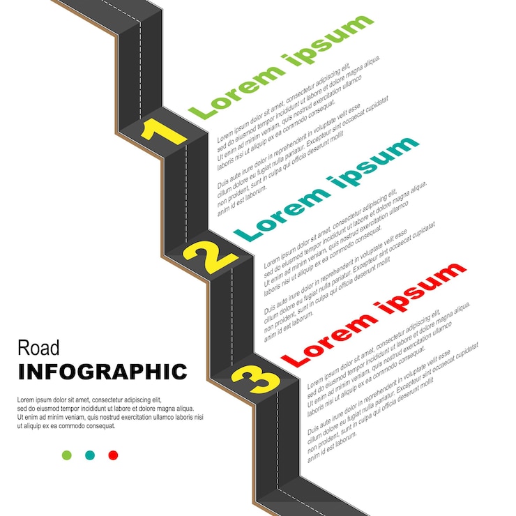 Vector road infographic background