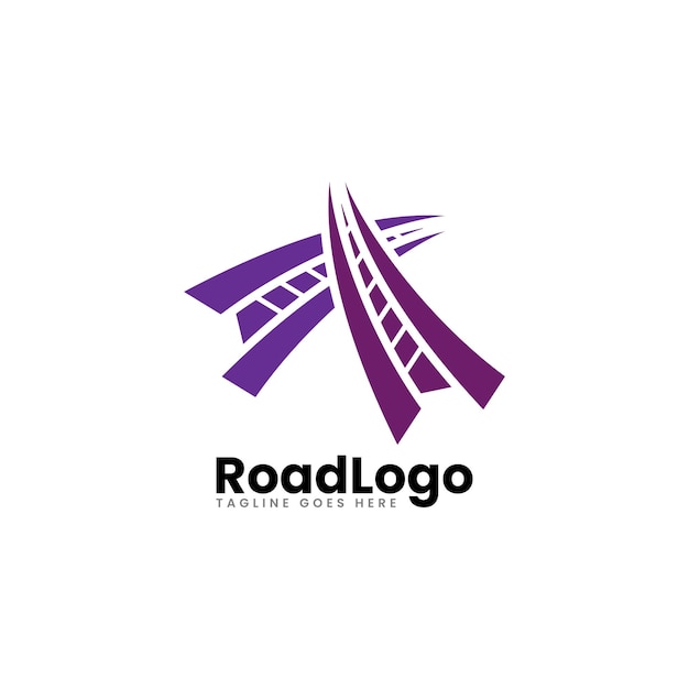 Road logo design template