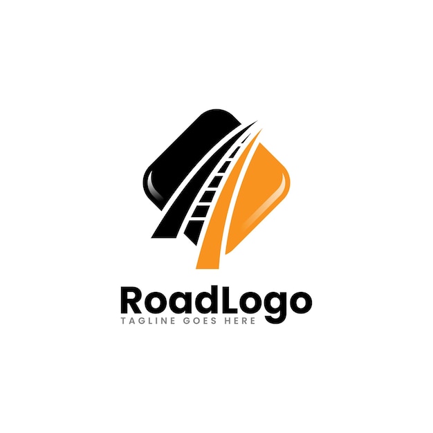 道路のロゴ、道路のロゴ ベクトル テンプレート