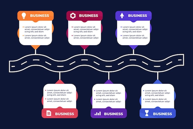 Road Map Timeline Infographic Template