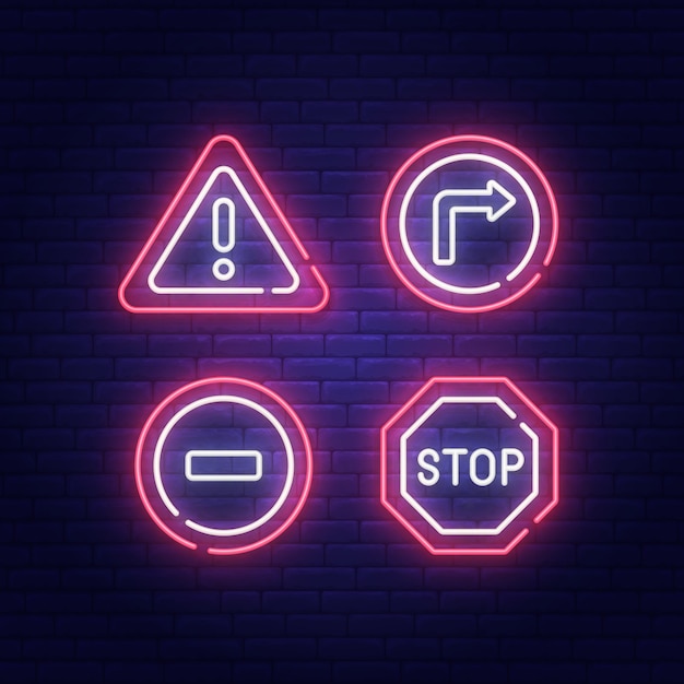 Road neon sign