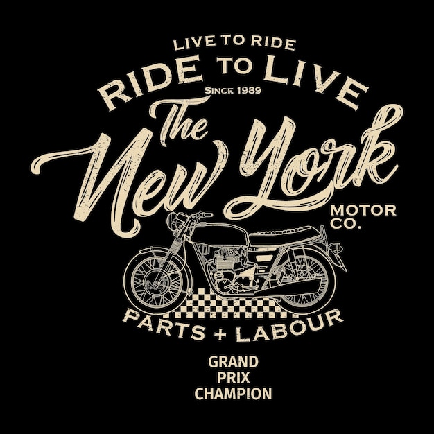 Vector road racetypographic vintage t shirt graphic design