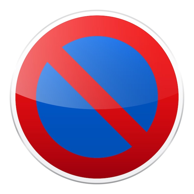 Road red sign on white background Road traffic controlLane usage Regulatory sign Stop and yield Street