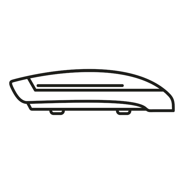 Vector road roof box icon outline vector car trunk vacation cargo