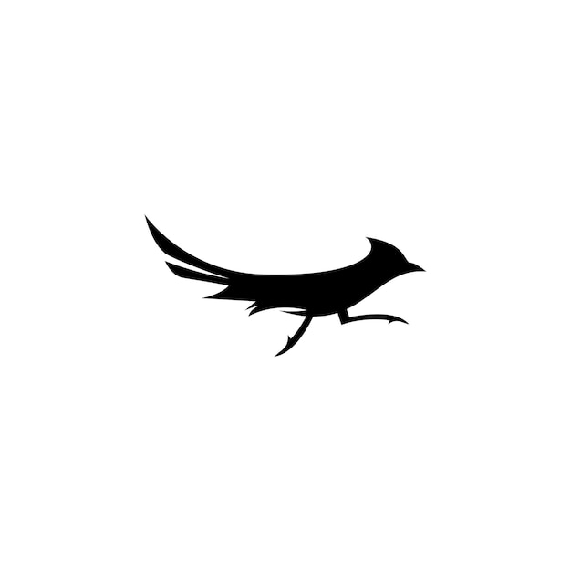 Vector road runner bird logo silhouette vector