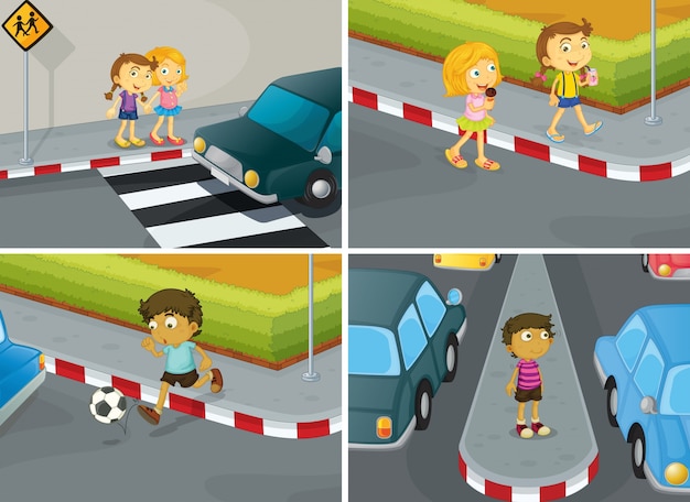 3,400+ Kids Road Safety Stock Illustrations, Royalty-Free Vector Graphics &  Clip Art - iStock