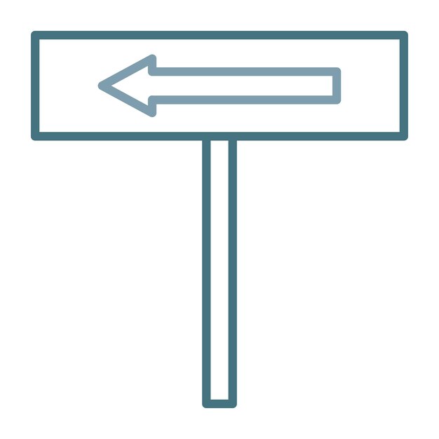 Vector road sign flat illustration