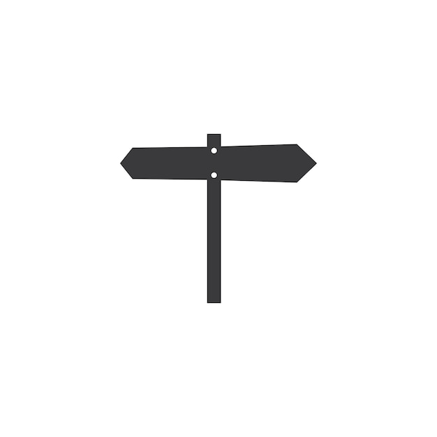 Road sign icon flat design vector