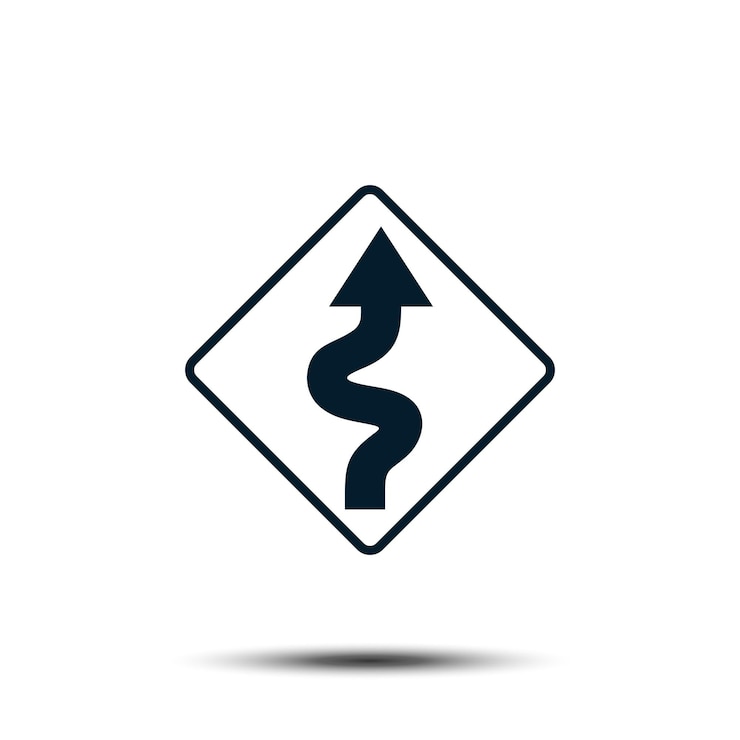 Vector road sign vector logo template illustration eps 10