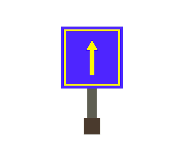 Vector road sign