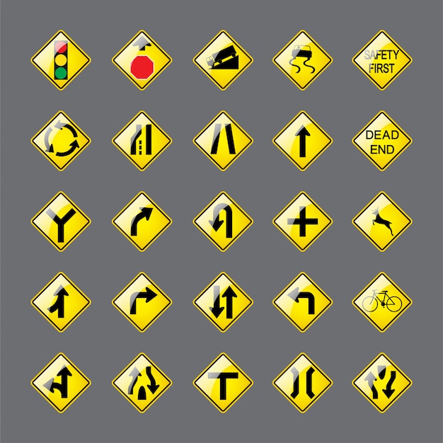 Vector road sign.