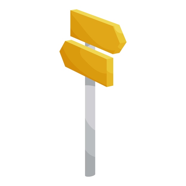 Road signpost icon Cartoon illustration of road signpost vector icon for web