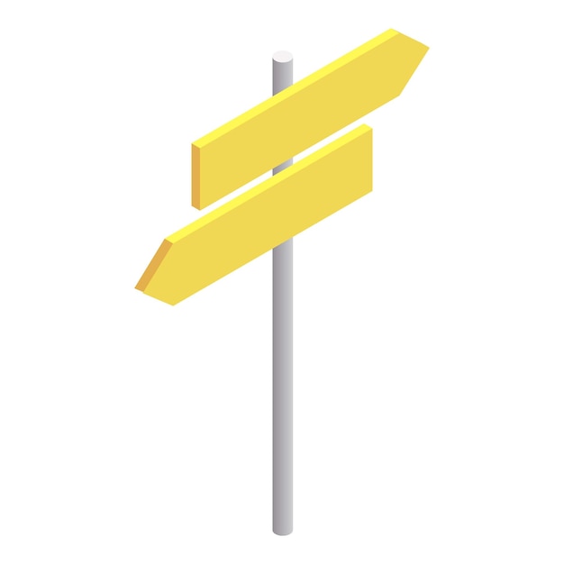 Road signpost icon isometric 3d illustration of road signpost vector icon for web