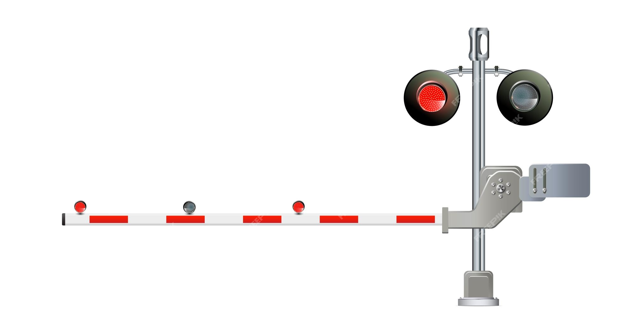 Premium Vector | Road signs and railroad crossing barriers are used in the united statestraffic light railway barrier Premium Vector | Road signs and railroad crossing barriers are used in the united statestraffic light railway barrier