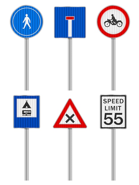 Segnaletica stradale di grafica vettoriale