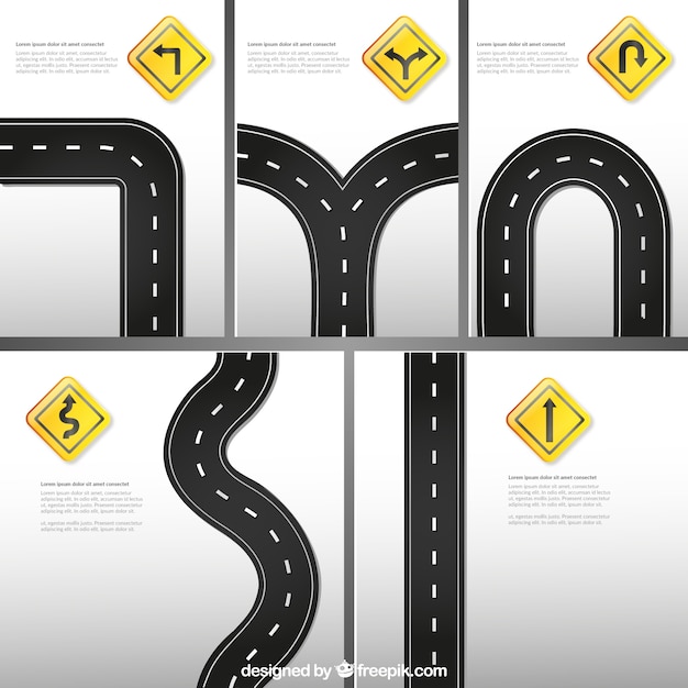 Vector road signs template